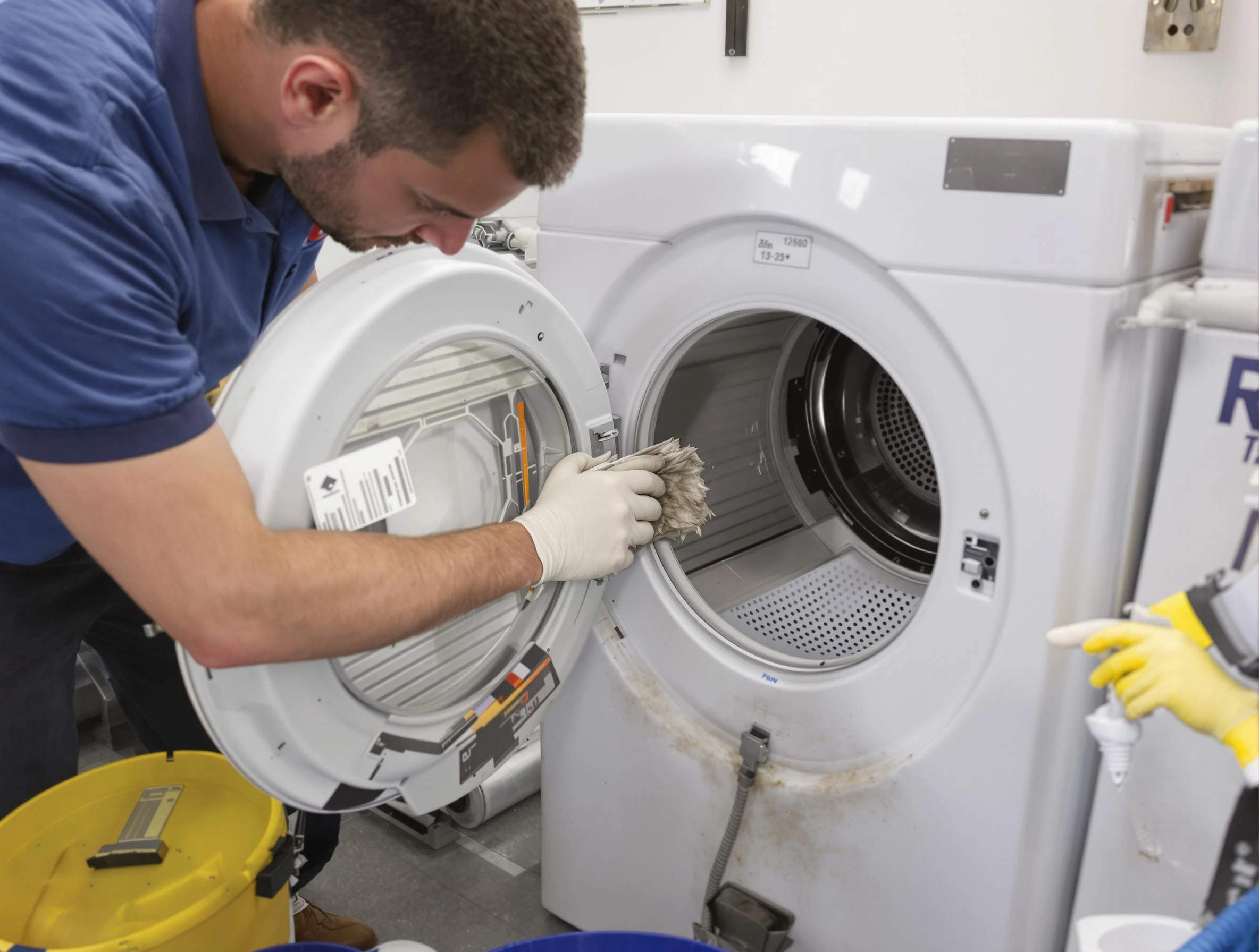 Austell Dryer Vent Cleaning specialist performing detailed lint trap cleaning service in Austell