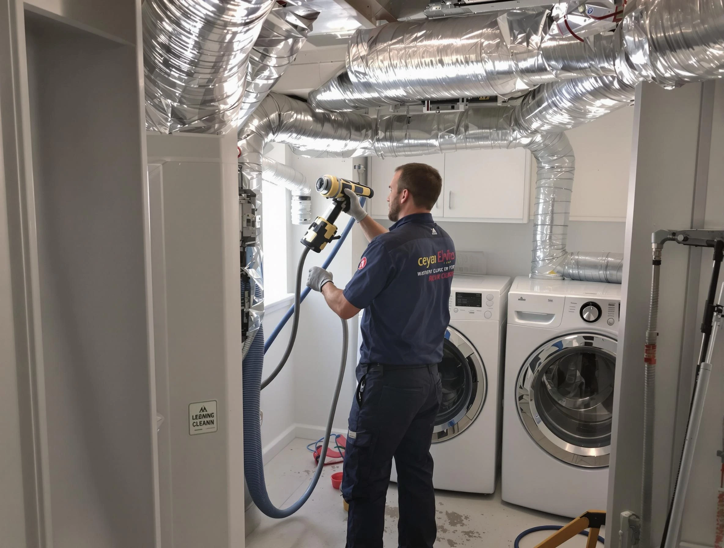 Austell Dryer Vent Cleaning specialist using advanced equipment for thorough duct cleaning in Austell